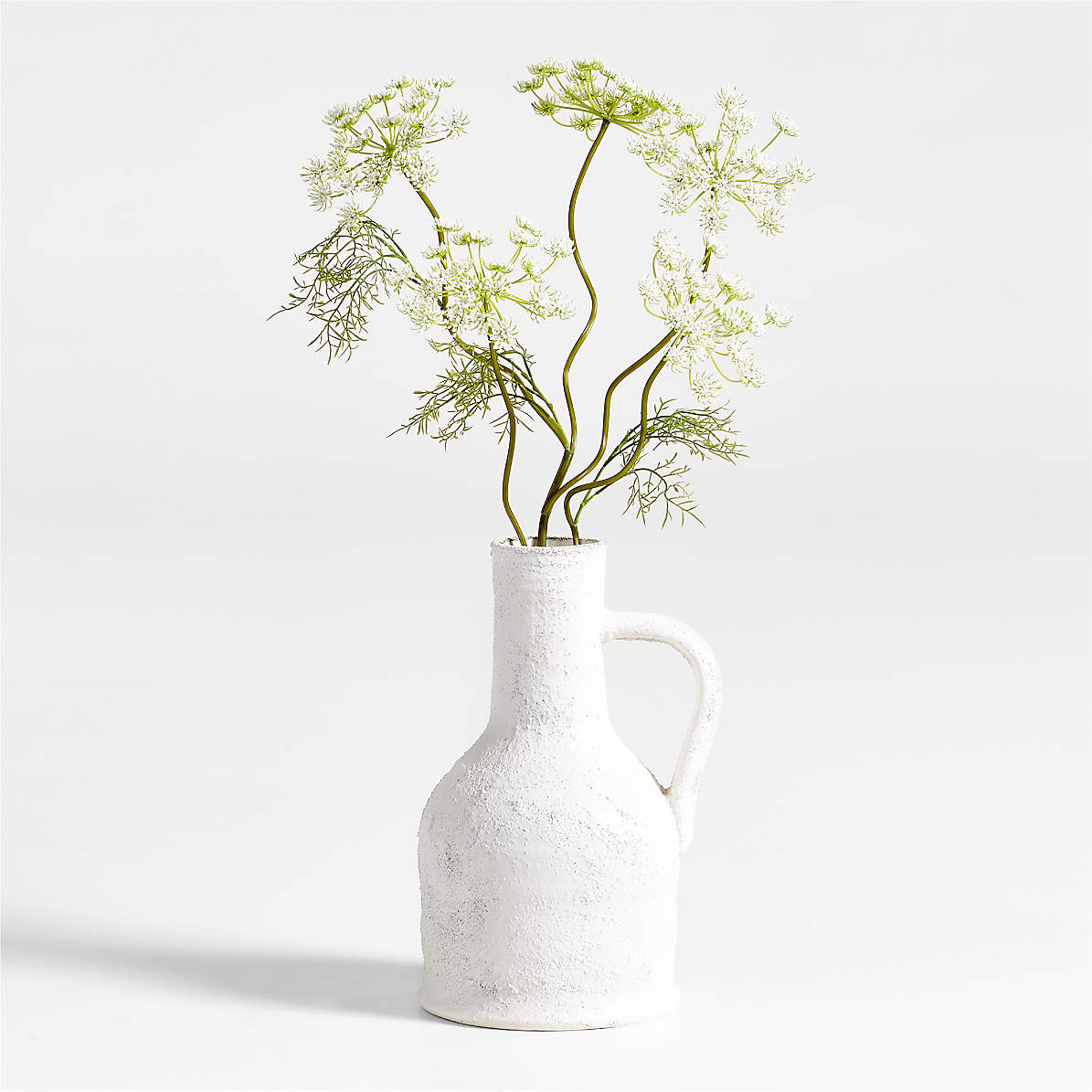 Slope White Ceramic Vase 17