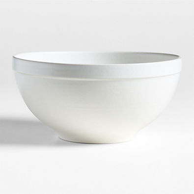 View Villa White 10" Stoneware Serving Bowl details