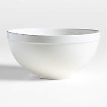 Villa White 10" Stoneware Serving Bowl | Crate & Barrel