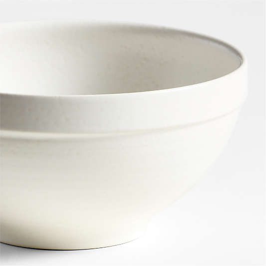 Villa White Stoneware Cereal Bowls, Set of 8