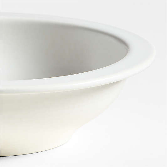 Villa White Stoneware Low Bowl