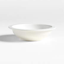 Villa White Stoneware Low Bowl + Reviews | Crate & Barrel