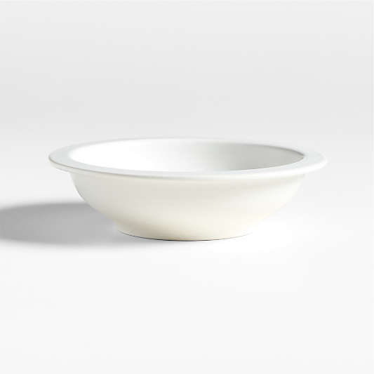 Villa White Stoneware Low Bowl