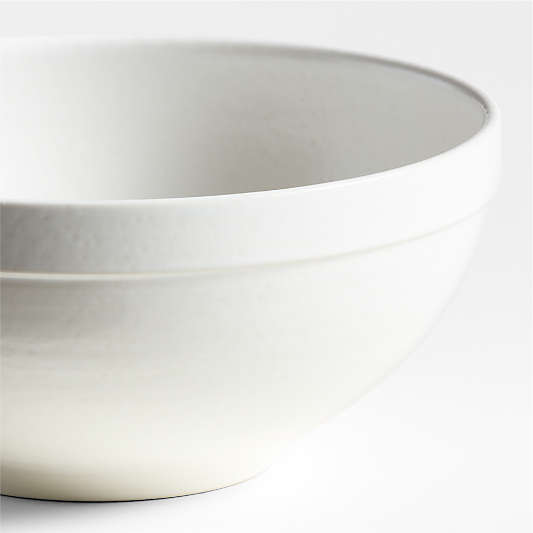 Villa White Stoneware Meal Bowl with Matte Glaze