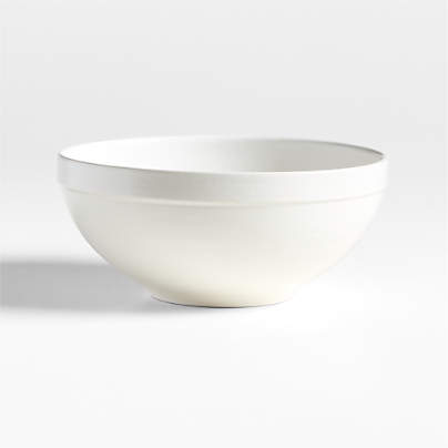 Villa White Stoneware Meal Bowl with Matte Glaze