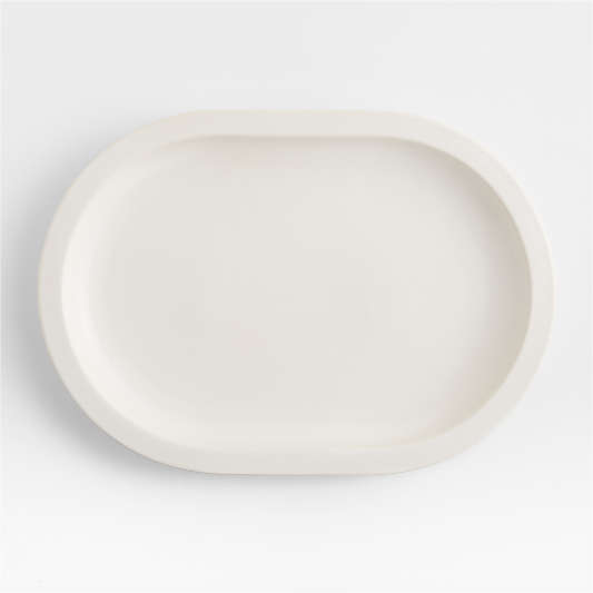 Villa White Oval Stoneware Platter