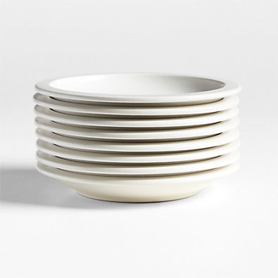 View Villa White Stoneware Salad Plates, Set of 8 details