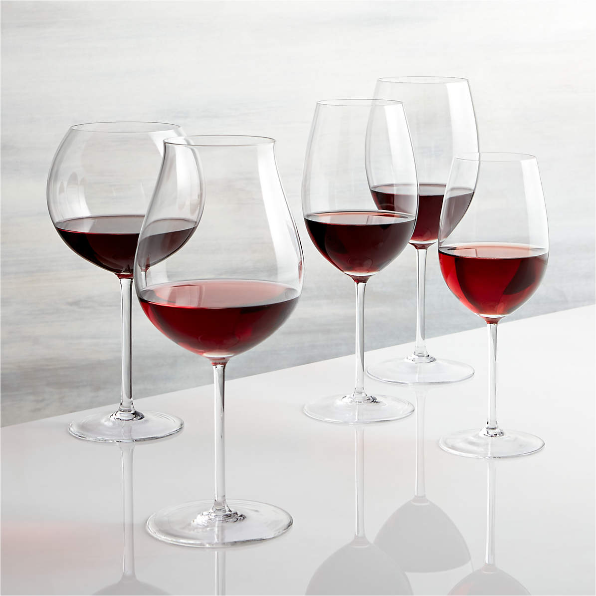 Vineyard Red Wine Glasses | Crate &amp; Barrel