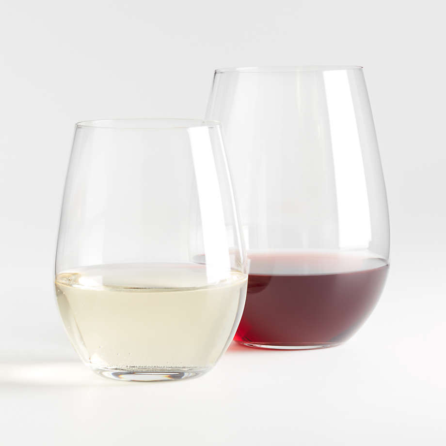 Red wine store stemless glasses