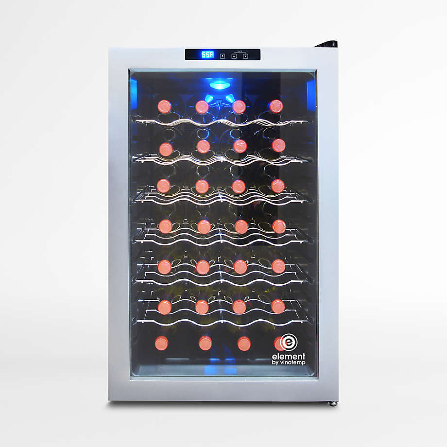 Vinotemp Element 28Bottle Silver Wine Cellar Crate & Barrel