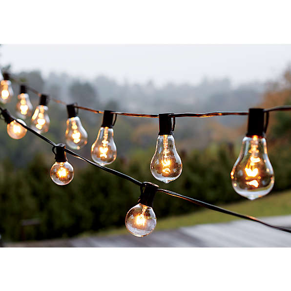 Crate and sales barrel string lights