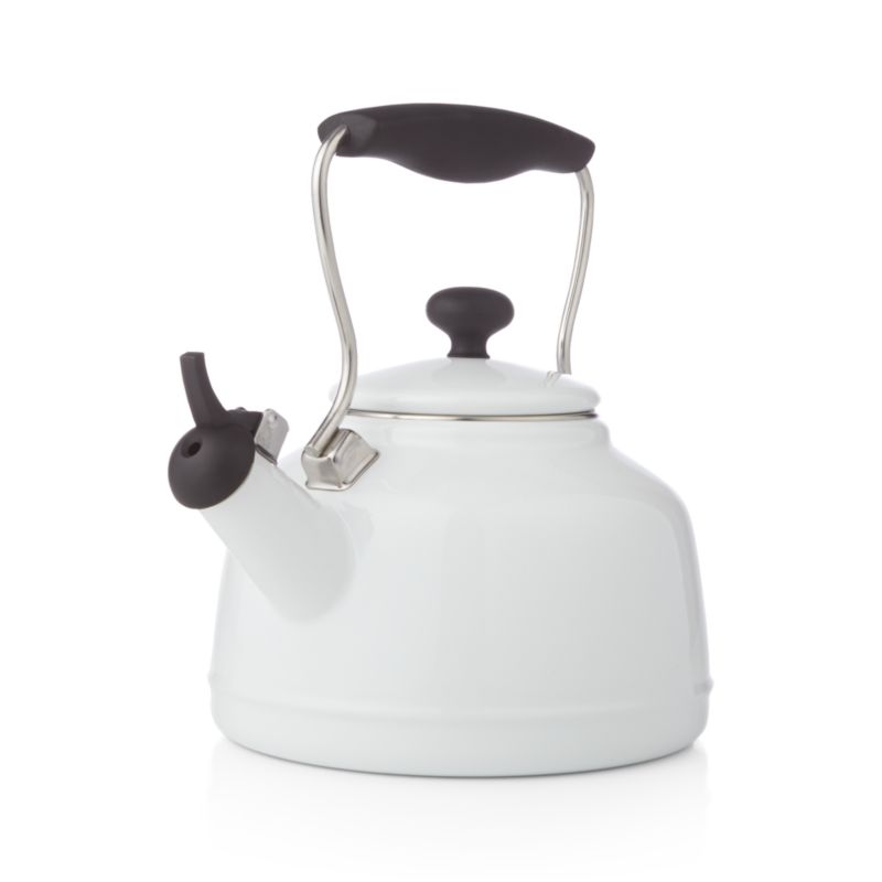 Chantal ®  Vintage White Steel Enamel Tea Kettle - image 1 of 3