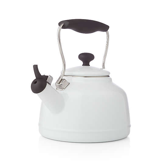 Chantal ® Vintage White Steel Enamel Tea Kettle