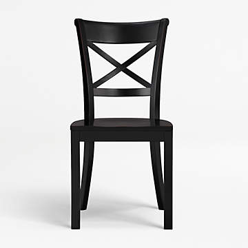 black solid wood dining chairs