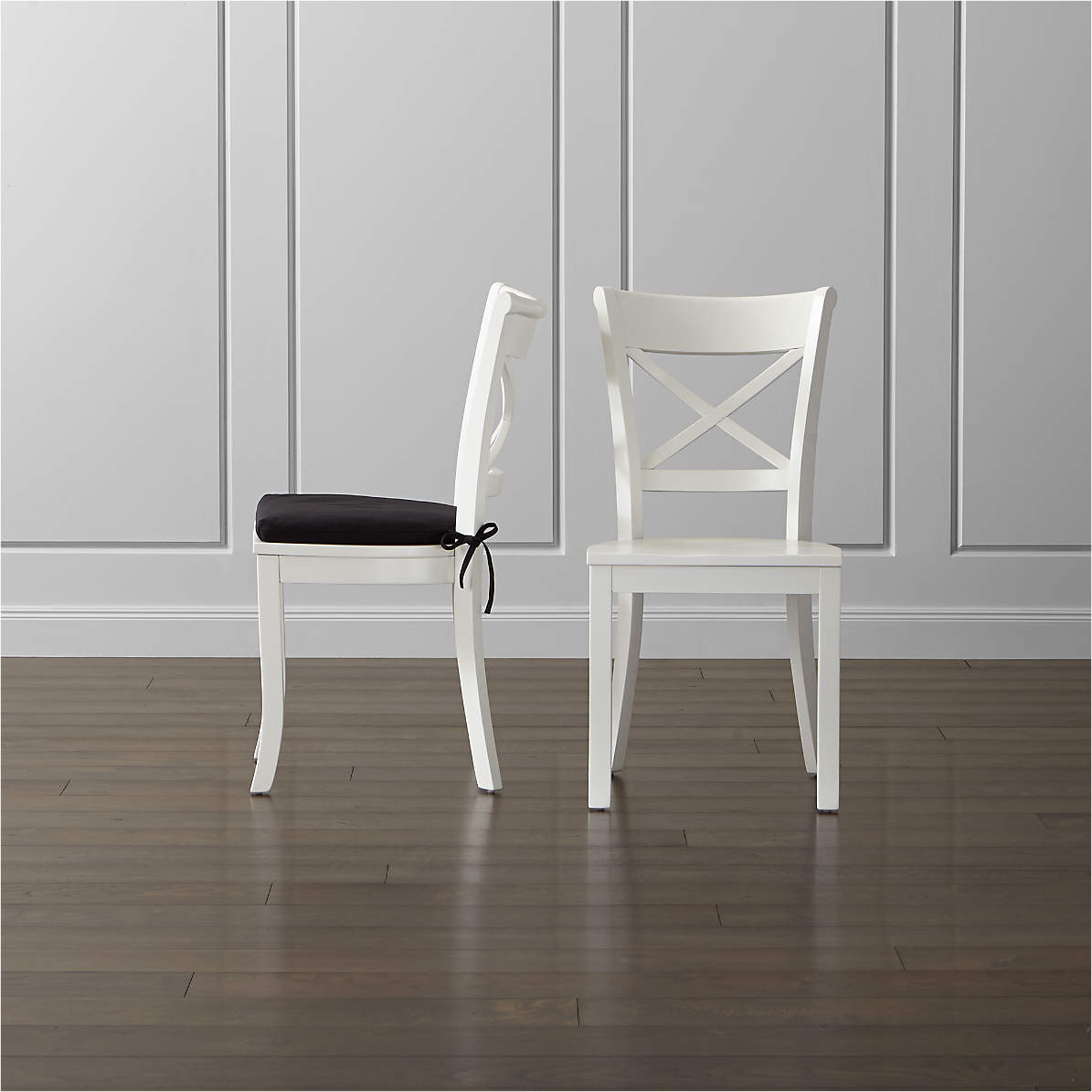 Vintner White Wood Dining Chair And, Crate And Barrel Dining Room Chair Cushions