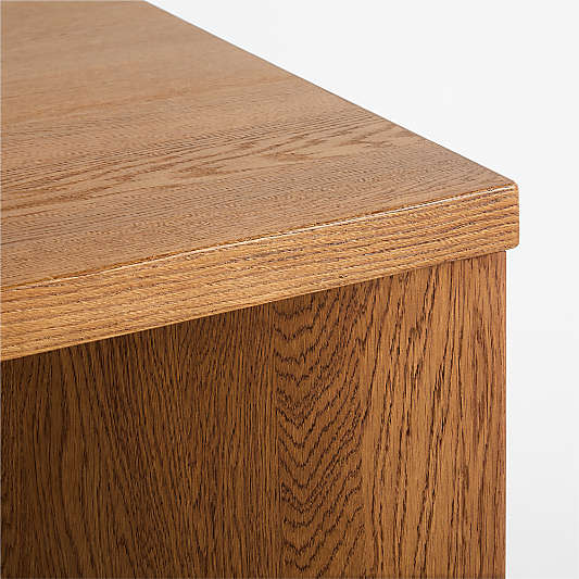 Virage 96" Curved Warm Brown Oak Wood Dining Table