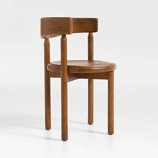 Virage Warm Brown Wood Curved Dining Chair