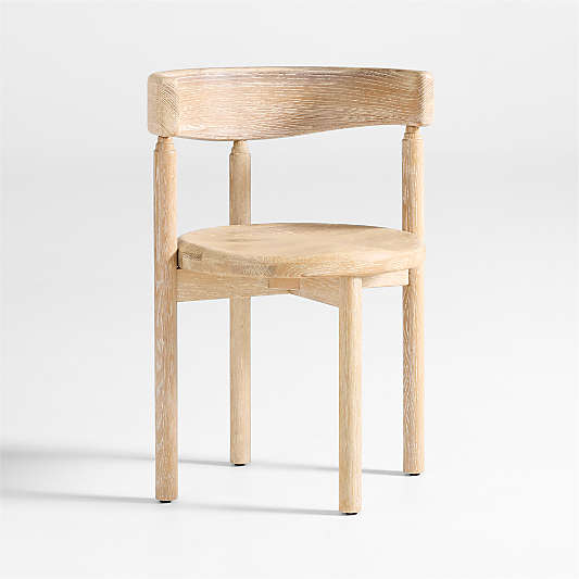 Virage Natural Oak Wood Curved Dining Chair