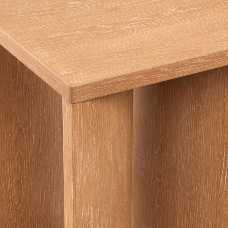 Virage Light Brown Oak Wood Square Side Table - image 6 of 8