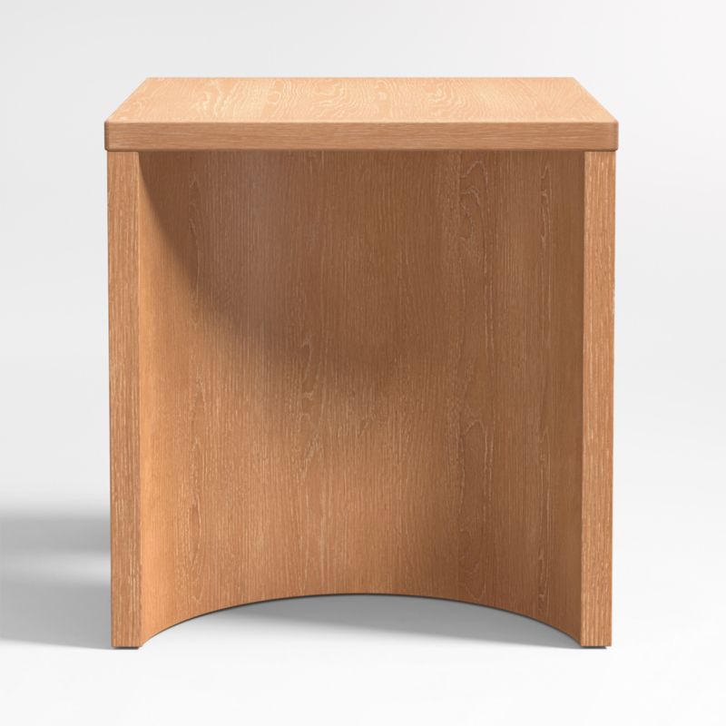 Virage Light Brown Oak Wood Square Side Table - image 5 of 8