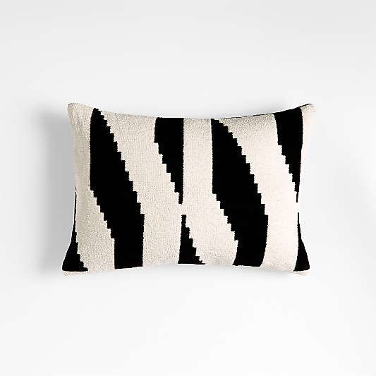 Virna Geometric Black and White Pillow Cover