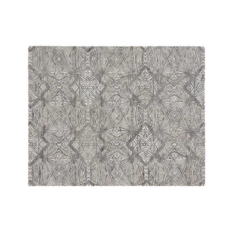 Virna 8x10 Grey and White Pattern Rug + Reviews | Crate & Barrel