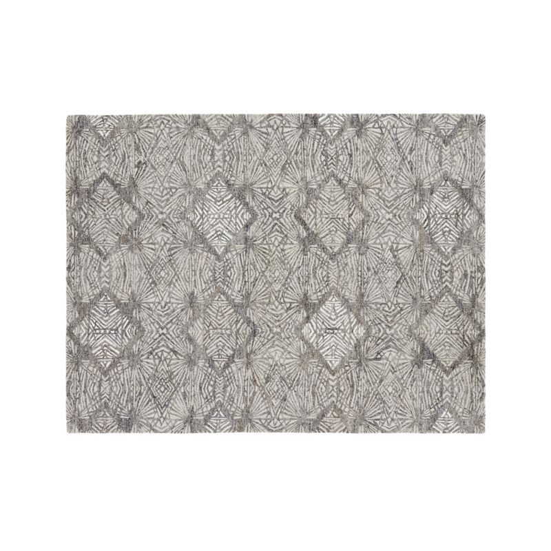 Virna 9x12 Grey and White Pattern Rug + Reviews | Crate & Barrel
