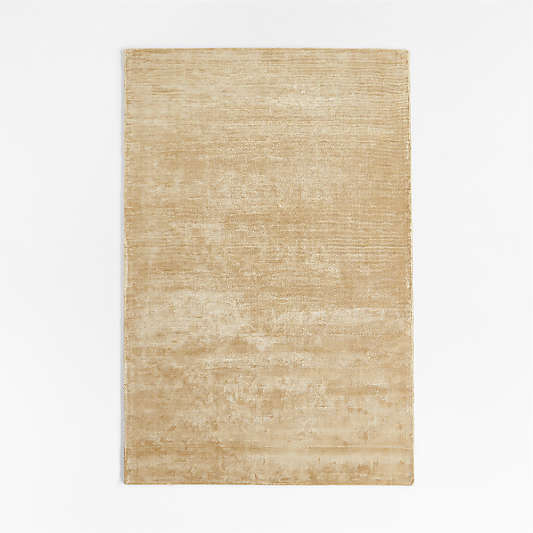 Viscose Double Striped Beige Kids Area Rug 6'x9'