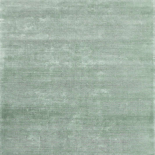 Viscose Double Striped Light Green Kids Area Rug