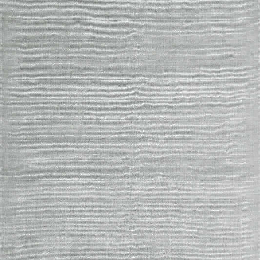 Viscose Double Striped Light Grey Kids Area Rug 5'x8'