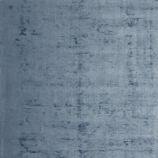 Viscose Double Striped Smoke Blue Area Rug 12"x18" Swatch