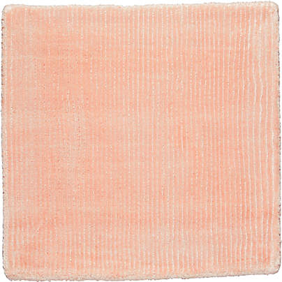 Viscose Double Striped Light Pink Kids 12"x18" Rug Swatch