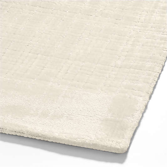 Viscose Grid Ivory Kids Area Rug