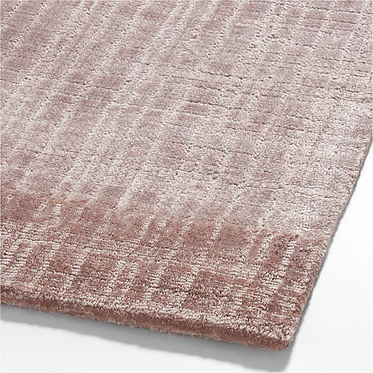 Viscose Grid Light Purple Kids Area Rug 6'x9'