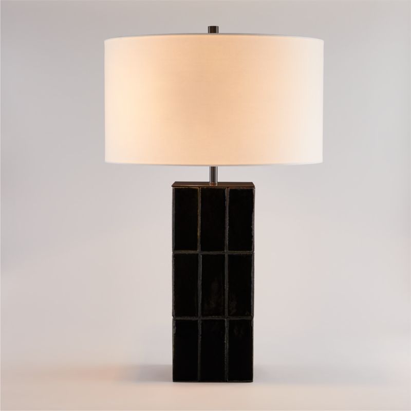 Vista Ceramic Tile Black Table Lamp - image 0 of 7