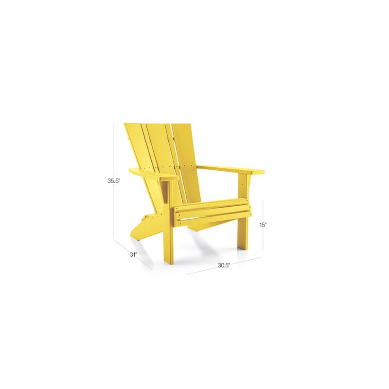 View Vista II Lemon Outdoor Adirondack Chair by POLYWOOD® - image 2 of 13