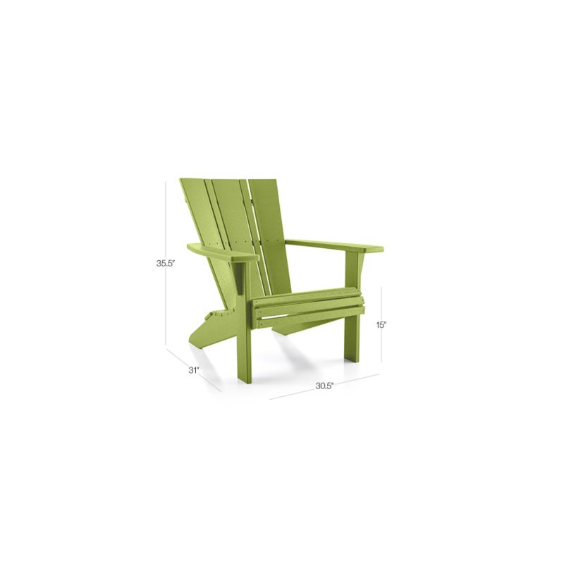 View Vista II Lime Outdoor Adirondack Chair by POLYWOOD® - image 2 of 13