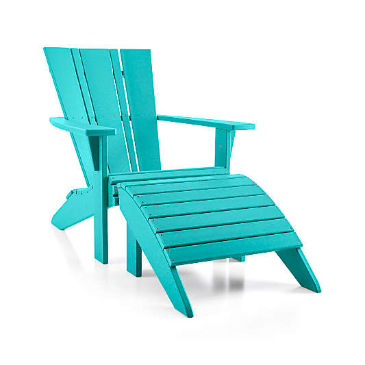 Vista II Aruba Outdoor Adirondack Chair Ottoman by POLYWOOD®