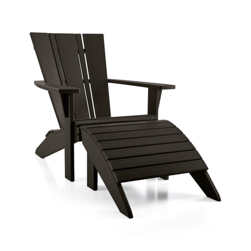 Vista II Black Outdoor Adirondack Chair Ottoman by POLYWOOD® - image 4 of 5