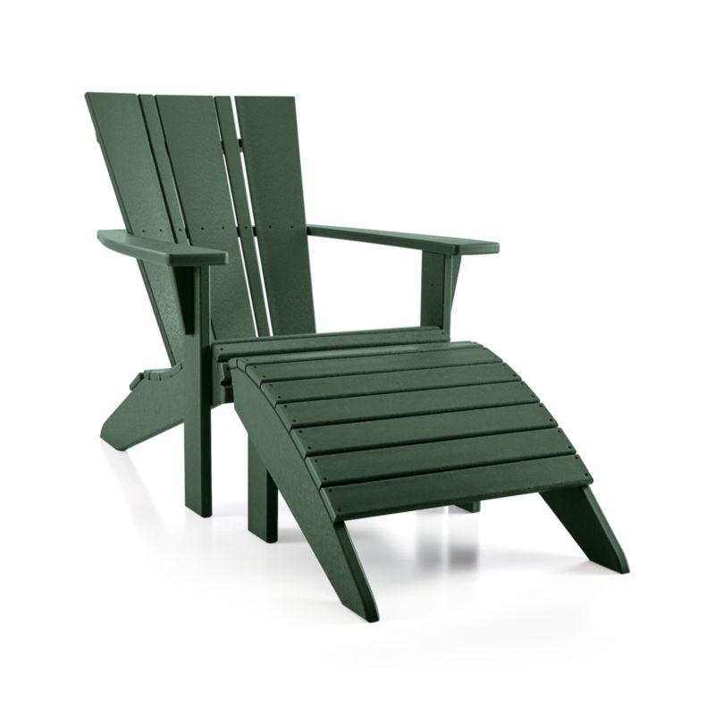 Vista II Green Outdoor Adirondack Chair Ottoman by POLYWOOD® - image 4 of 6