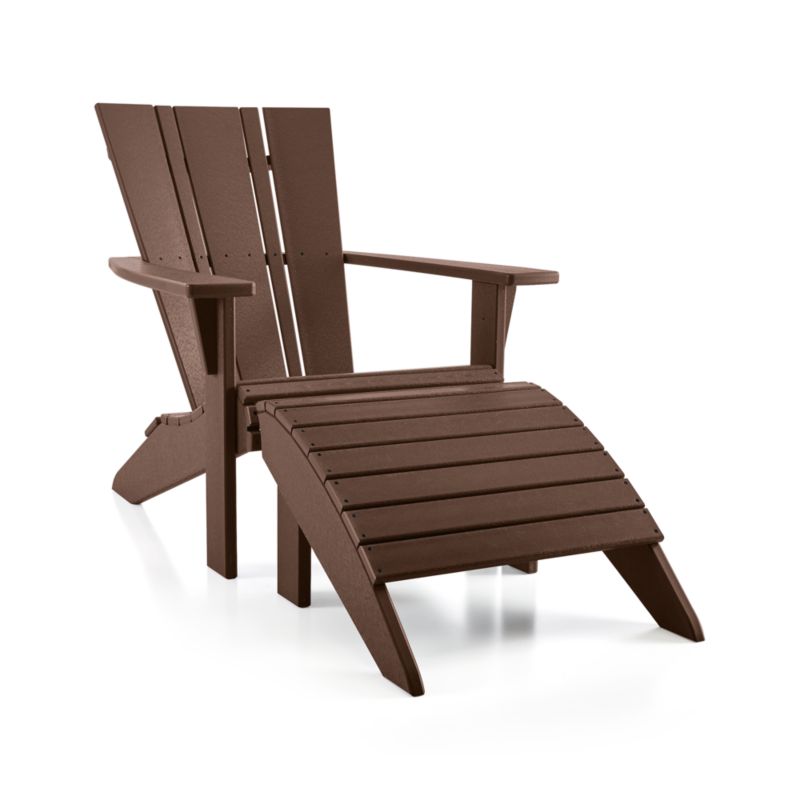 Vista II Mahogany Outdoor Adirondack Chair Ottoman by POLYWOOD® - image 4 of 6