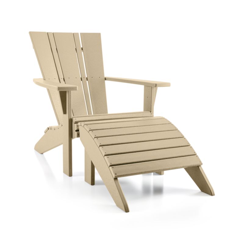 Vista II Sand Outdoor Adirondack Chair Ottoman by POLYWOOD® - image 4 of 6