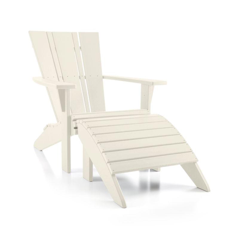 Vista II White Outdoor Adirondack Chair Ottoman by POLYWOOD® - image 4 of 6