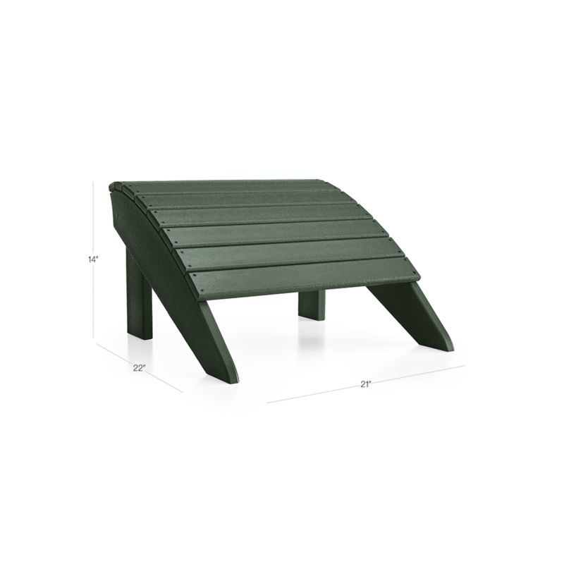 View Vista II Green Outdoor Adirondack Chair Ottoman by POLYWOOD® - image 2 of 6