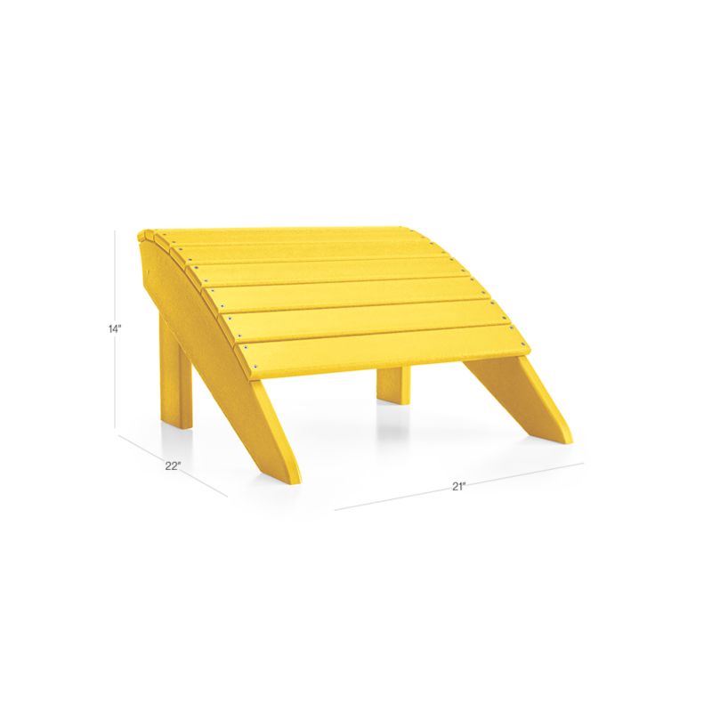 View Vista II Lemon Outdoor Adirondack Chair Ottoman by POLYWOOD® - image 2 of 5