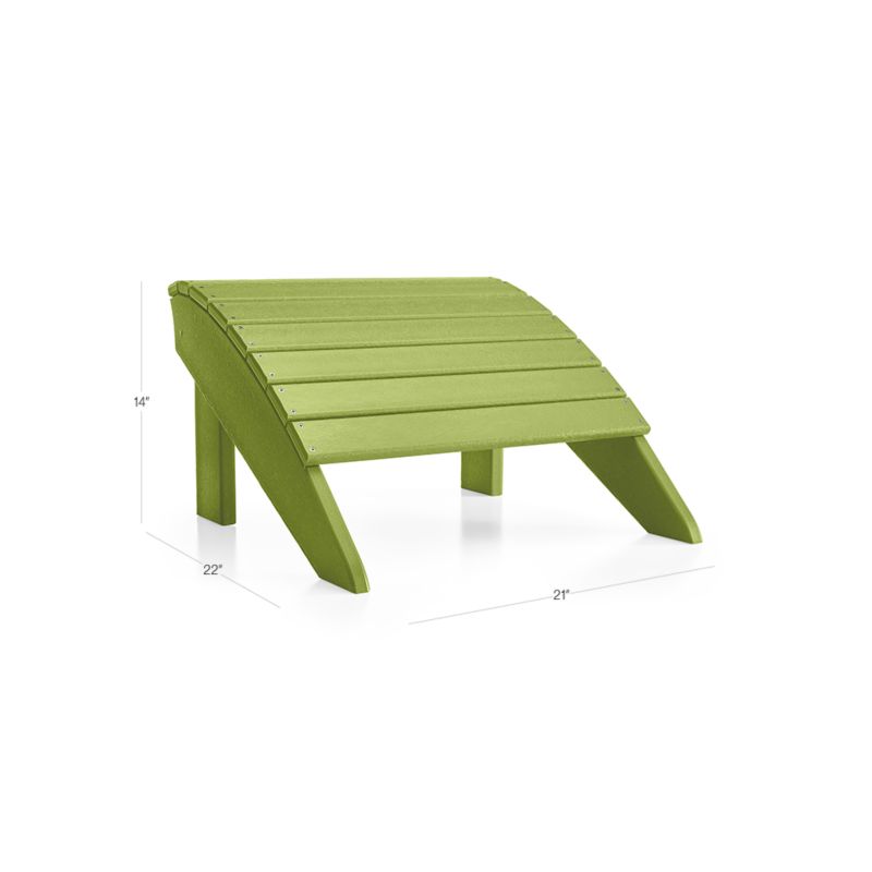 View Vista II Lime Outdoor Adirondack Chair Ottoman by POLYWOOD® - image 2 of 6