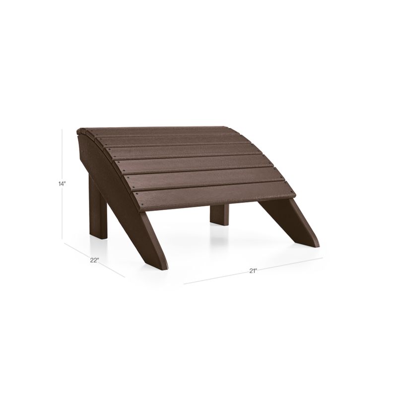 View Vista II Mahogany Outdoor Adirondack Chair Ottoman by POLYWOOD® - image 2 of 6