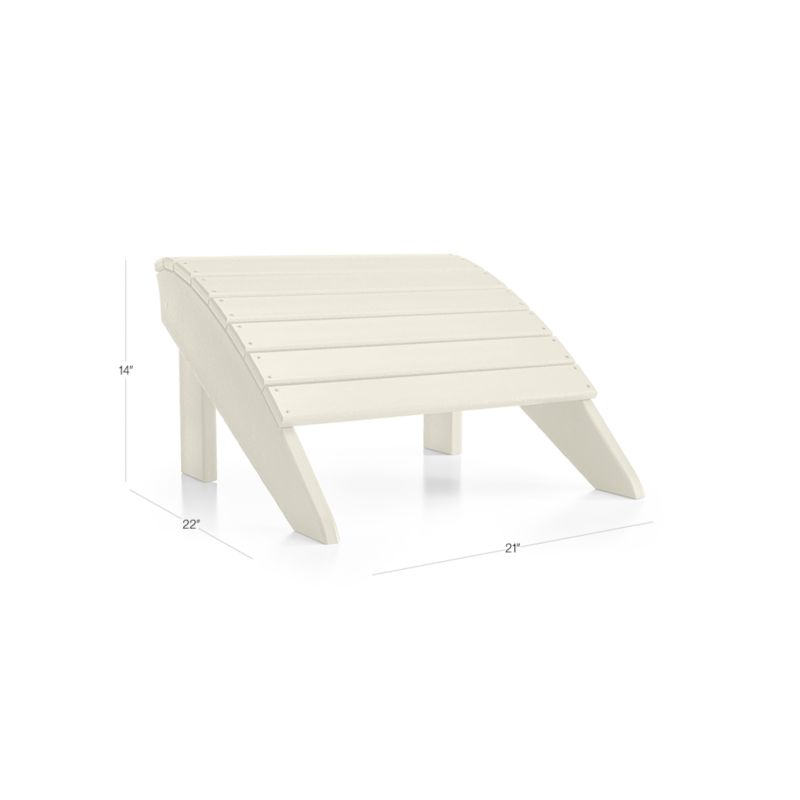 View Vista II White Outdoor Adirondack Chair Ottoman by POLYWOOD® - image 2 of 6