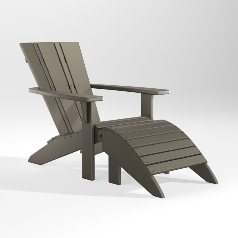 Vista II Slate Grey Outdoor Adirondack Ottoman by POLYWOOD® - image 2 of 4