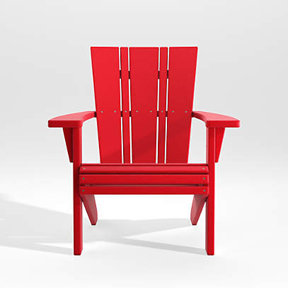 Vista II Sunset Red Outdoor Patio Adirondack Chair by POLYWOOD